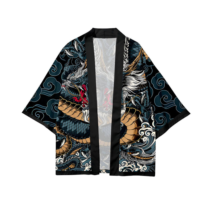 Kimono avec motif de dragon. Vêtement traditionnel japonais orné d'un dragon majestueux. Parfait pour un style unique et audacieux. Découvrez notre collection de kimonos.