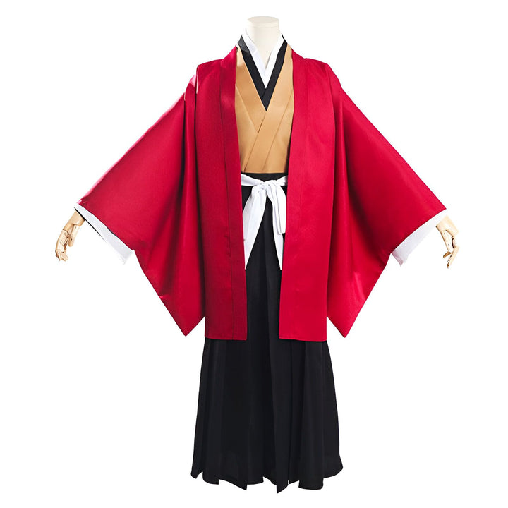 Kimono rouge et noir, vêtement traditionnel japonais. Découvrez notre collection de kimonos authentiques.